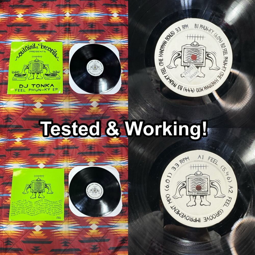 DJ Tonka - Feel Phun-ky EP 12” Vinyl 33 RPM Outcand Records Tested